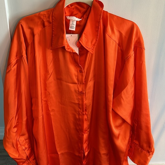 H&M Orange Long Sleeve Button Down - Picture 2 of 4